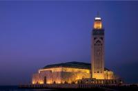 Касабланка. Мечеть Хасана ночью.